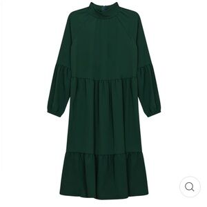 Green tiered dress